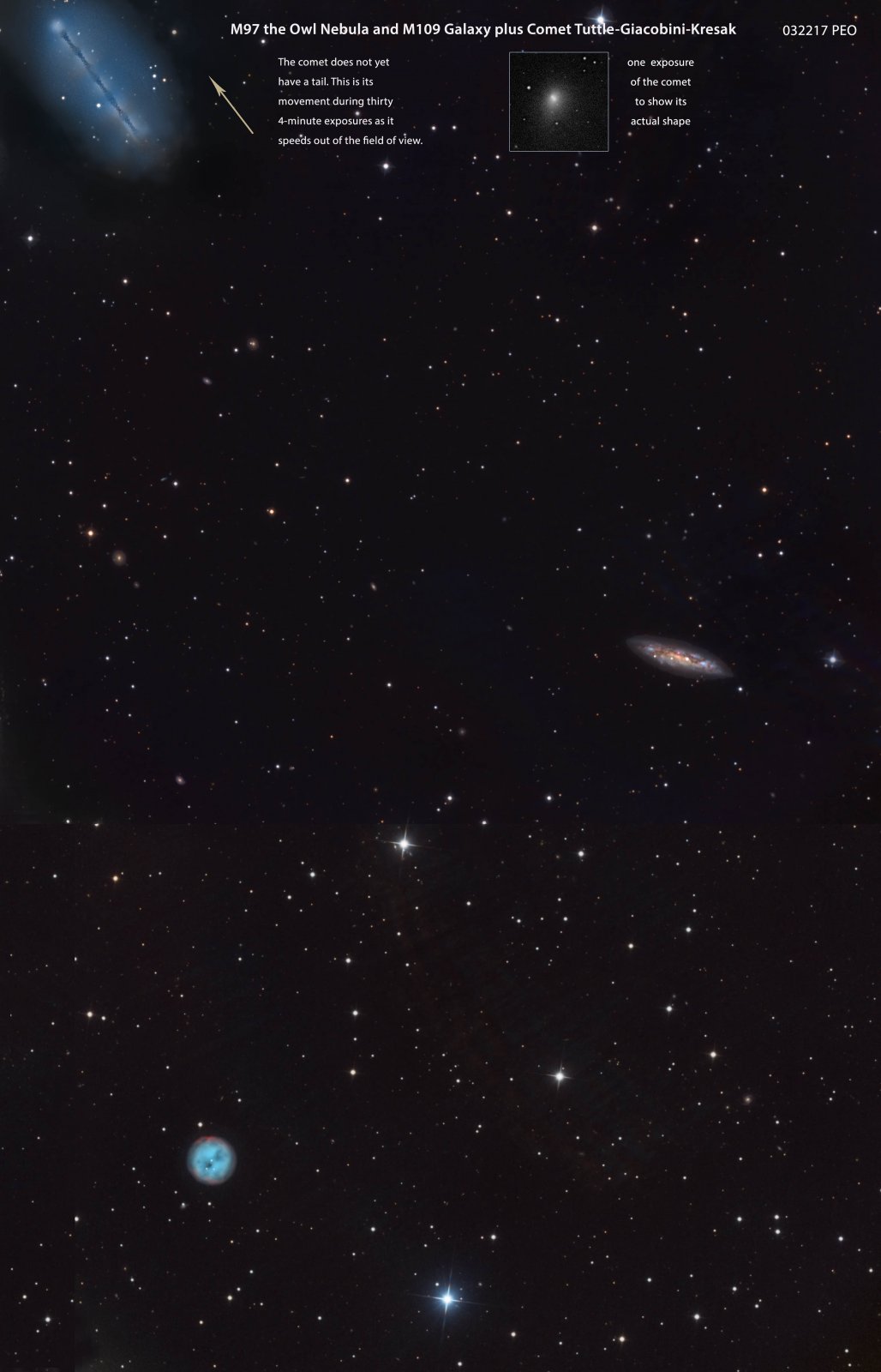 Comet Tuttle GK, M97 and M108